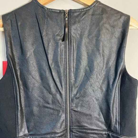 NWT Spanx Leather-Like Combo Fitted Sheath Dress Womens Medium Luxe Black 20393R - Picture 11 of 16